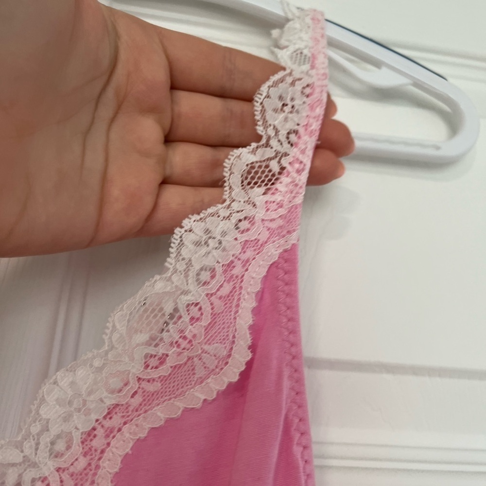Pink Lace Lingerie Slip Dress - Picture 6 of 9